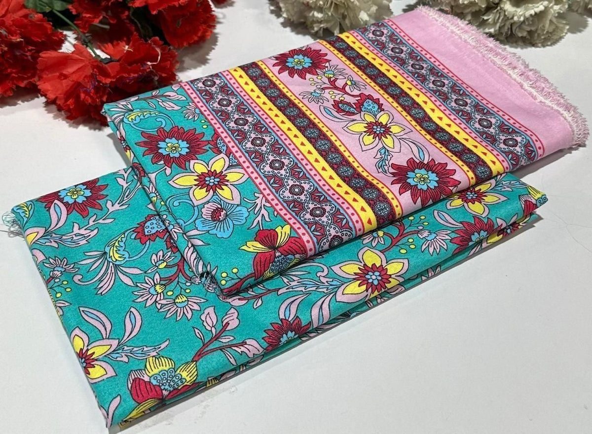 2PC Digital Floral Print