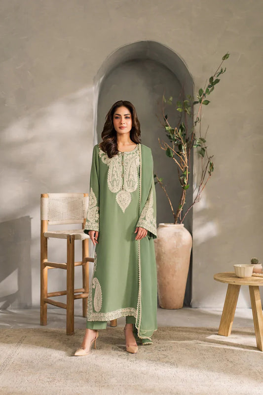 Unstitch 3Pc | Luxury Lawn | Summer Season | Mint Green