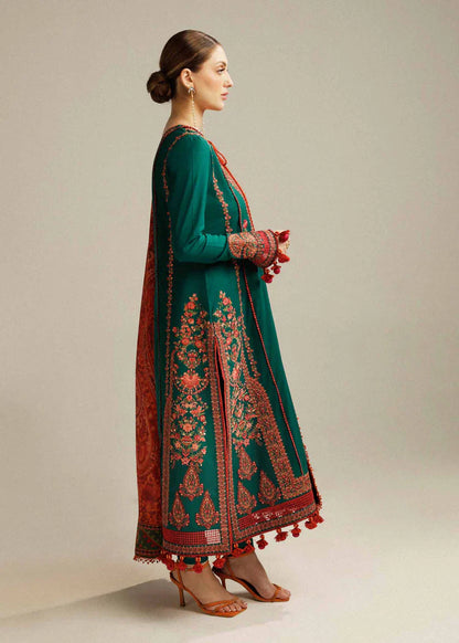 Hussain Rehar Unstitched Luxury Lawn Heavy Embroidered 3PC Suit