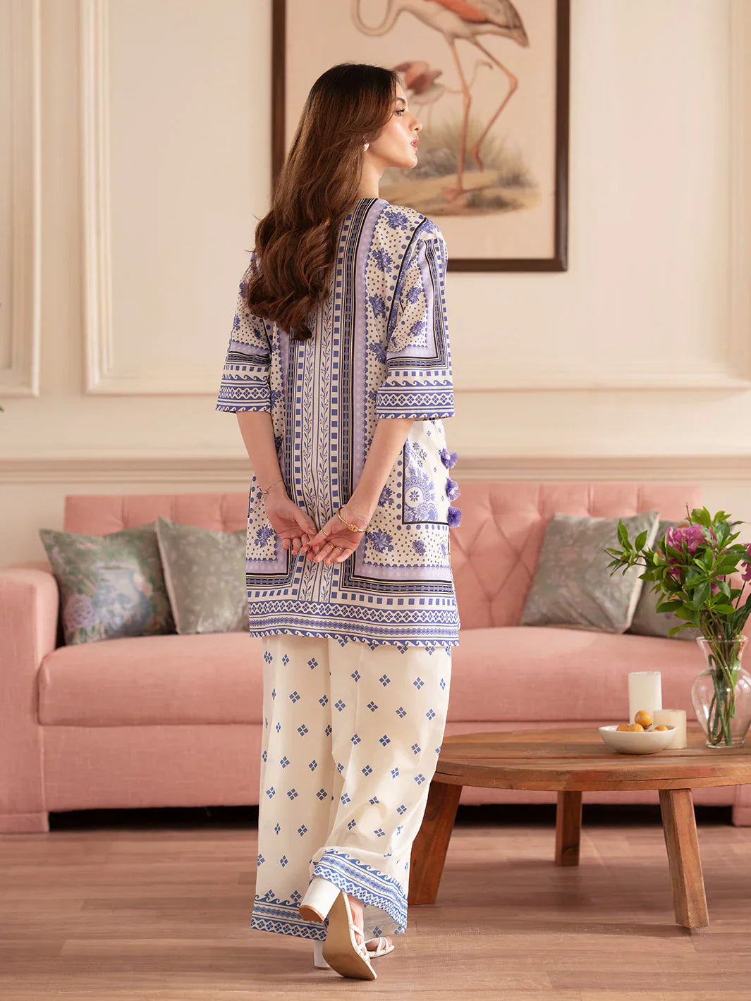 MAHNUR Digital Printed Co-Ords Set (Shirt & Trouser)