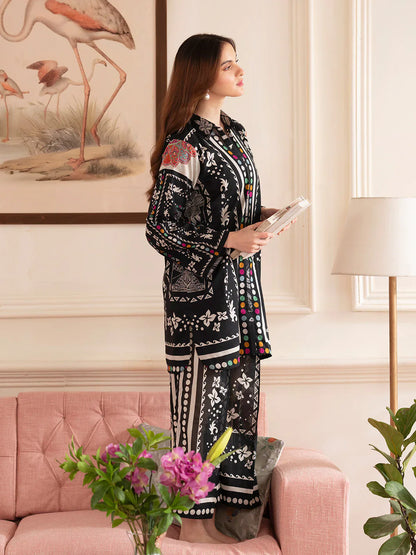 MAHNUR Digital Printed Co-Ords Set (Shirt & Trouser)