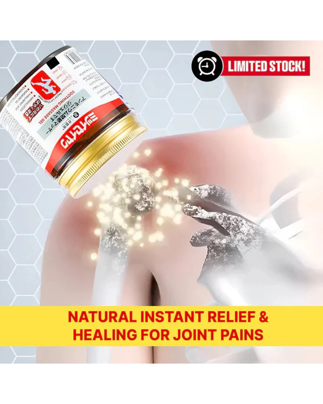 😍Japanese Formula Soothing Massage Gel for Joint &amp; Muscle Pain Relief – Arnica, Mugwort, Hyaluronic Accid – Back, Neck, Knee &amp; Leg Massage Balm – 100% Herbal Fast Absorption Formula 😍