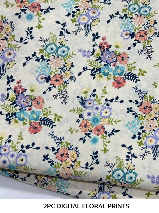 2PC Digital Floral Print