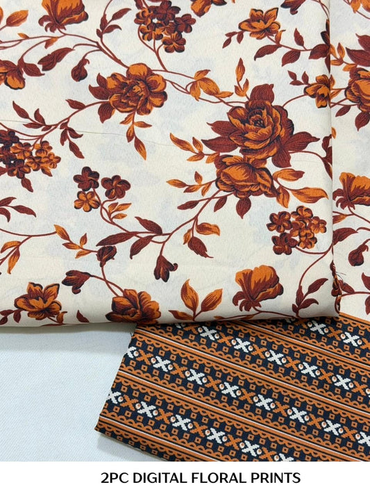 2PC Digital Floral Print