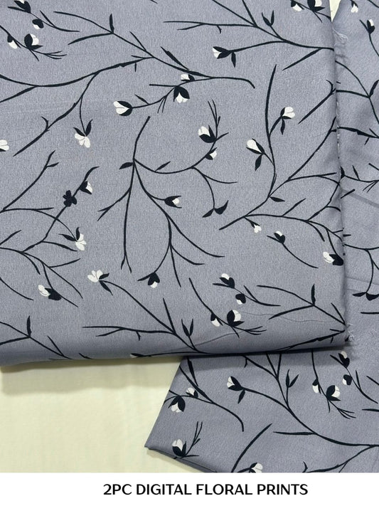 2PC Digital Floral Print