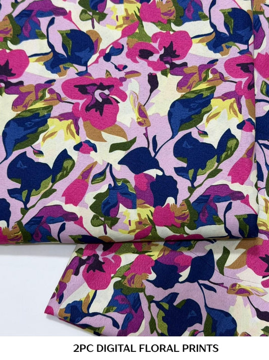 2PC Digital Floral Print