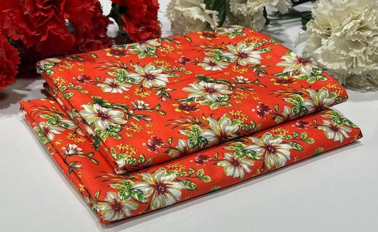 2PC Digital Floral Print