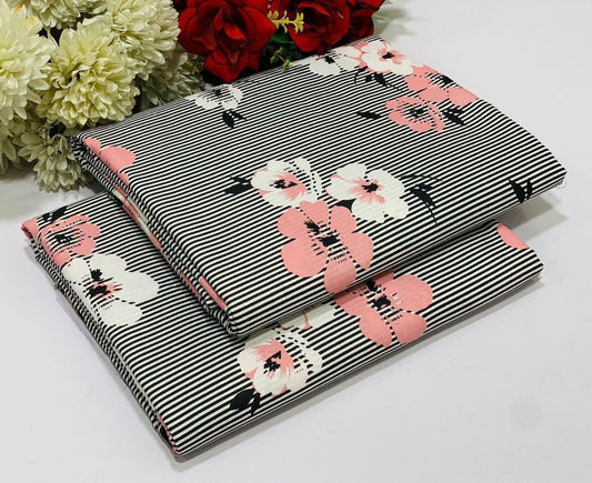 2PC Digital Floral Print