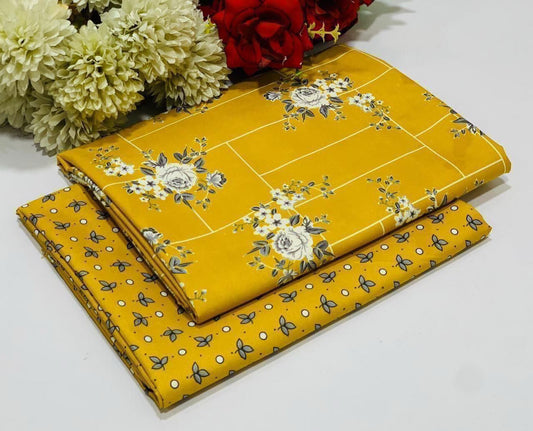 2PC Digital Floral Print
