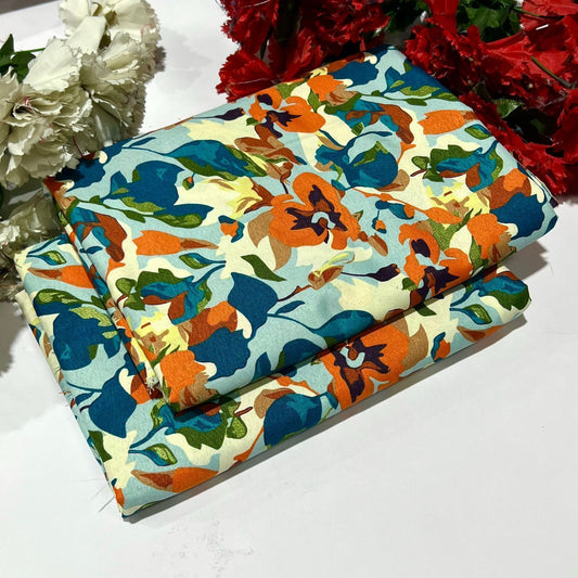 2PC Digital Floral Print