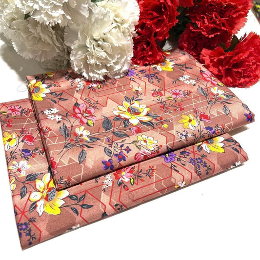 2PC Digital Floral Print