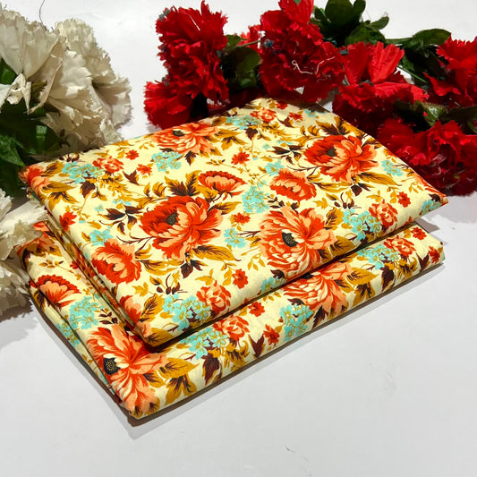 2PC Digital Floral Print