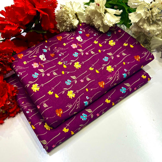 2PC Digital Floral Print