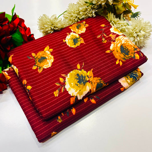 2PC Digital Floral Print