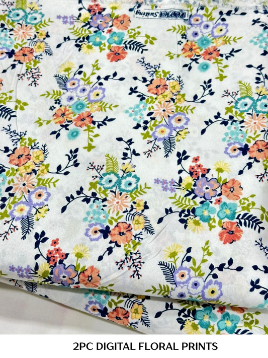 2PC Digital Floral Print